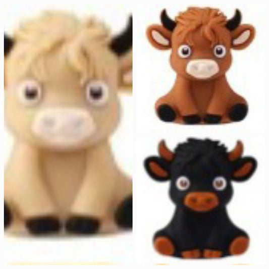 Perles silicone 3D highland "Ferdinand"