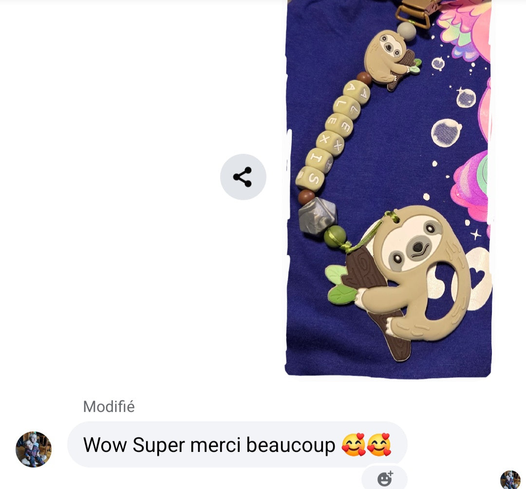 *Attache-suces personnalisé avec/sans prénom