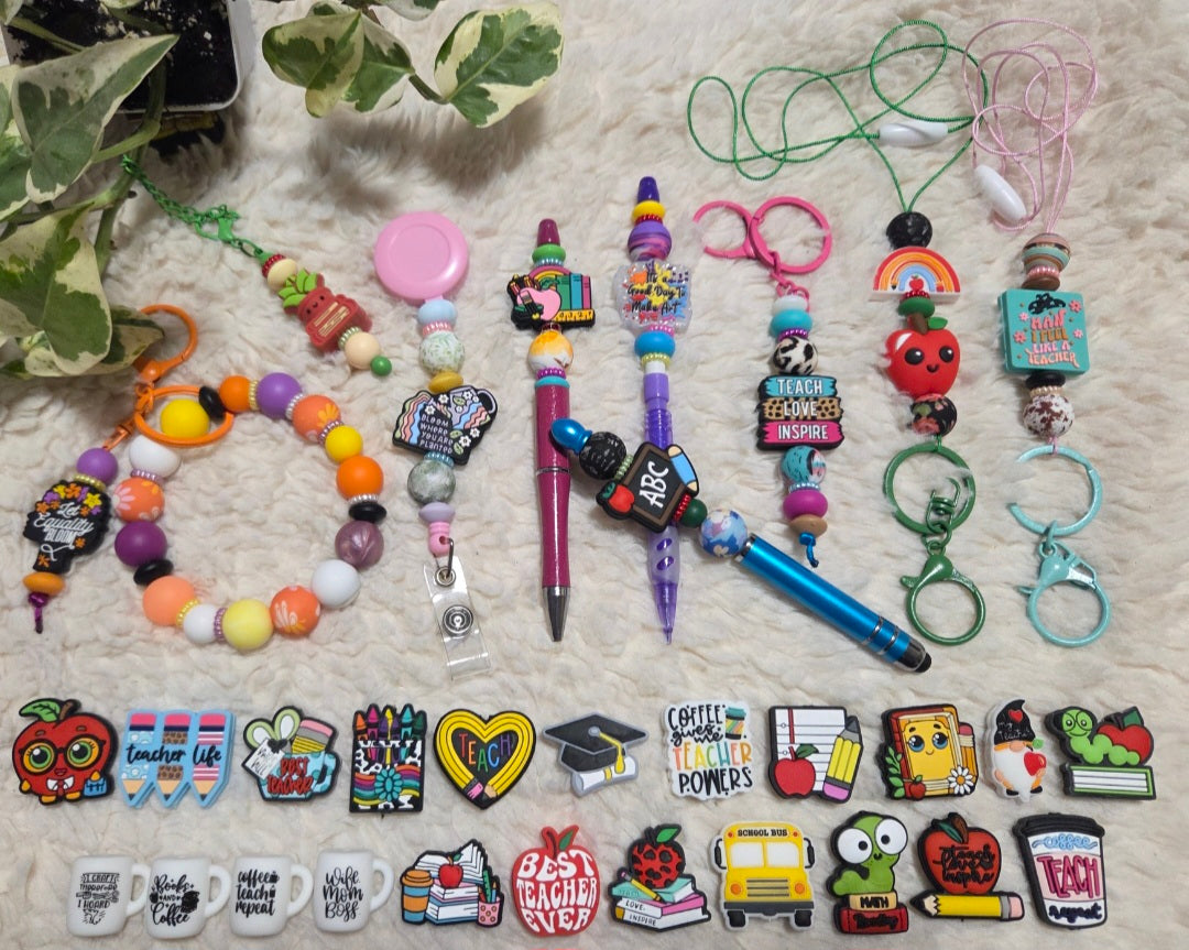 *Porte-clé poignet thême scolaire personnalisé