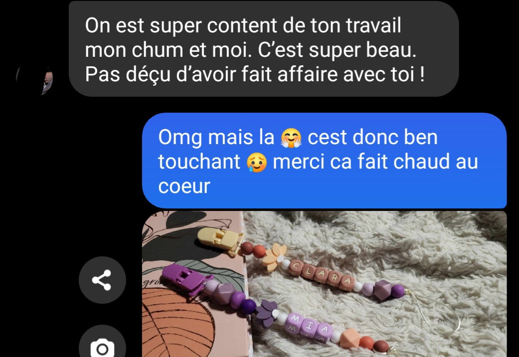 *Duo attache-suces personnalisé