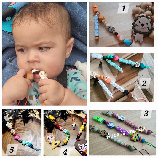 *Attache-suces personnalisé avec/sans prénom