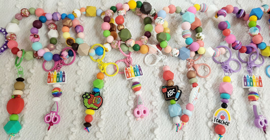 *Porte-clé poignet thême scolaire personnalisé