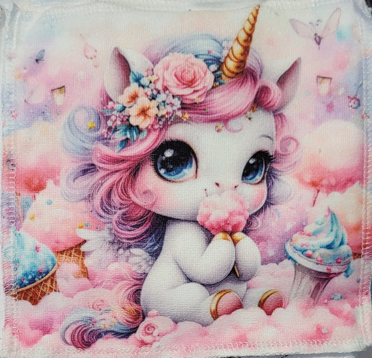 Cotton Candy Unicorn Washcloth