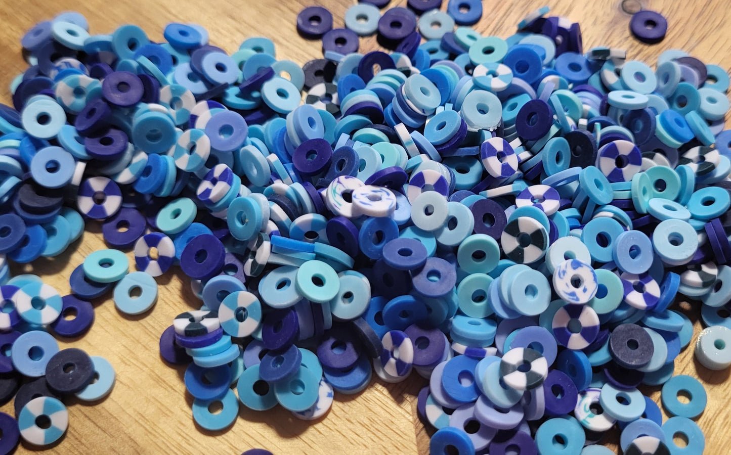 CLEARANCE Mixed Blue Spacer Beads