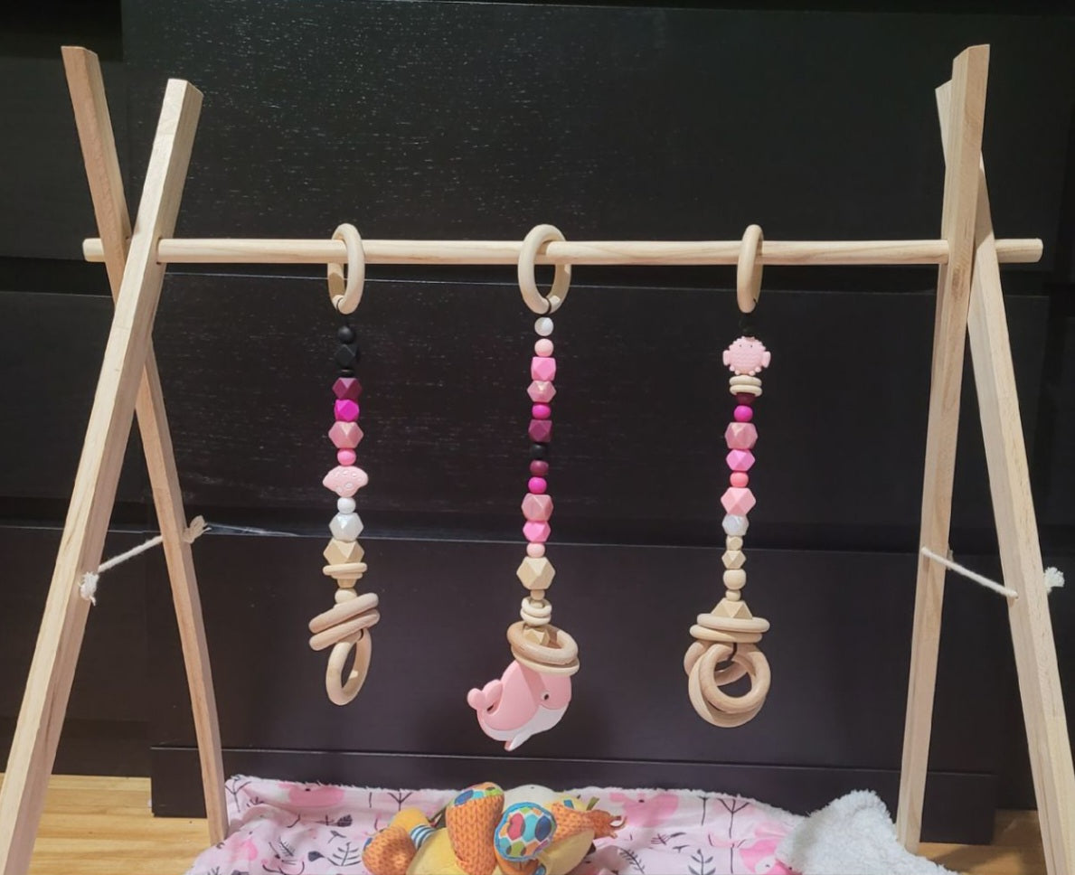 *Trio jouets pour arche d'éveil personnalisé