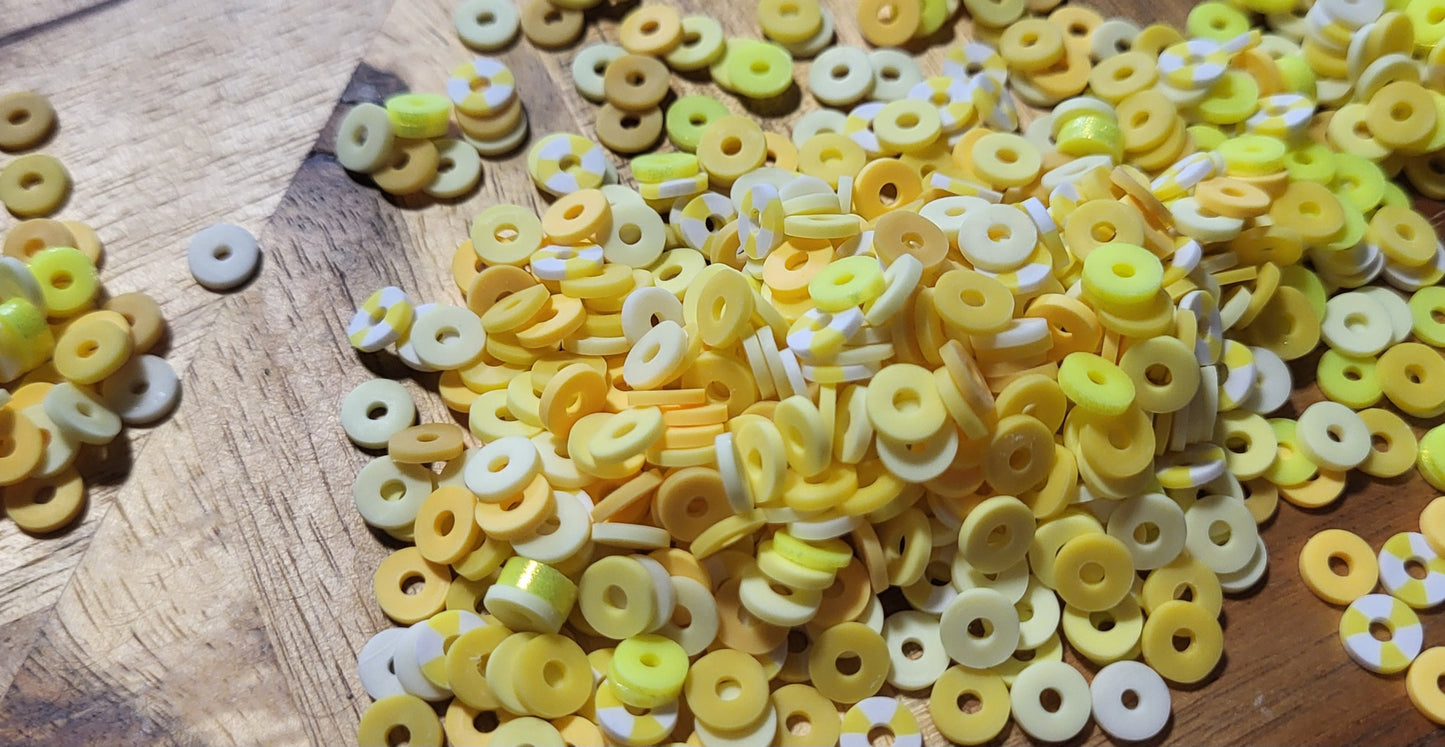 CLEARANCE Yellow Mixed Spacer Beads