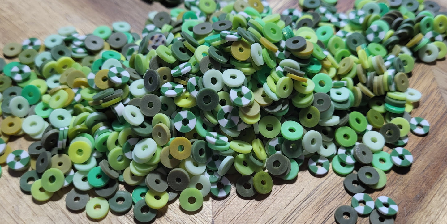 CLEARANCE Mixed Green Spacer Beads